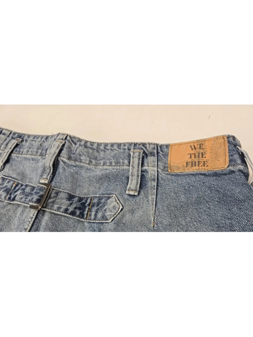 Free People We The Free Major Leagues Mid-Rise Cuffed Jeans Carpenter Size 32